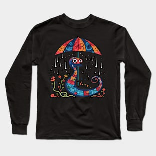 Eel Rainy Day With Umbrella Long Sleeve T-Shirt